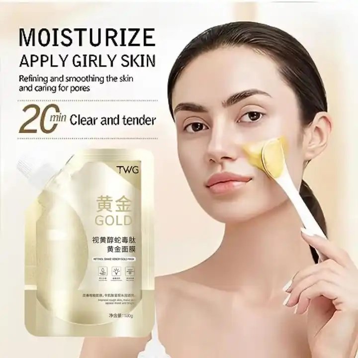 Golden mask refining and smoothing the skin