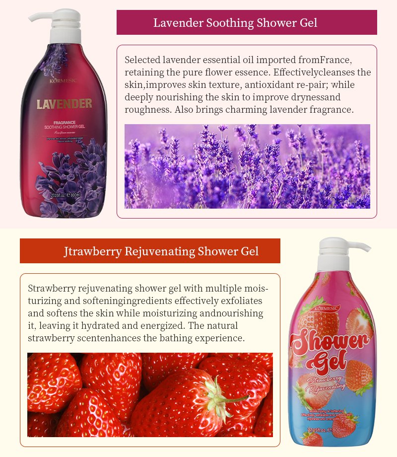 Kormesic Fragrance Body Shower Gel 800ml - Image 4